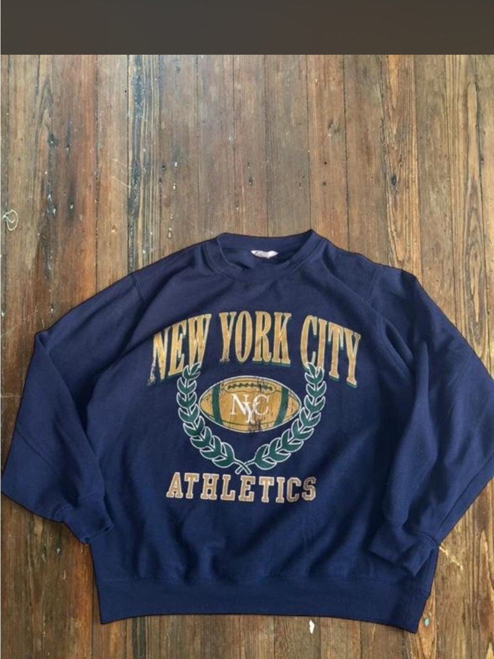 New York City Athletics Navy Crewneck Sweater